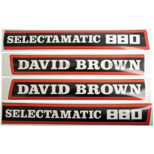Typenschild Aufkleber für David Brown 770 Selectamatic Schriftzüge 