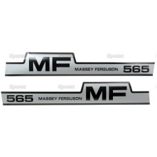 Aufkleber Aufklebersatz Haubenaufkleber Typenschild für Massey Ferguson MF 565