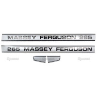 Aufkleber Aufklebersatz Haubenaufkleber Typenschild für Massey Ferguson MF 265