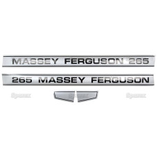 Aufkleber Aufklebersatz Haubenaufkleber Typenschild für Massey Ferguson MF 265