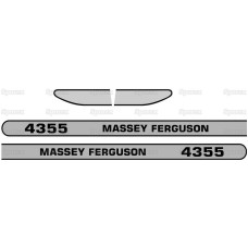 Aufkleber Aufklebersatz Haubenaufkleber Typenschild für Massey Ferguson MF 4345